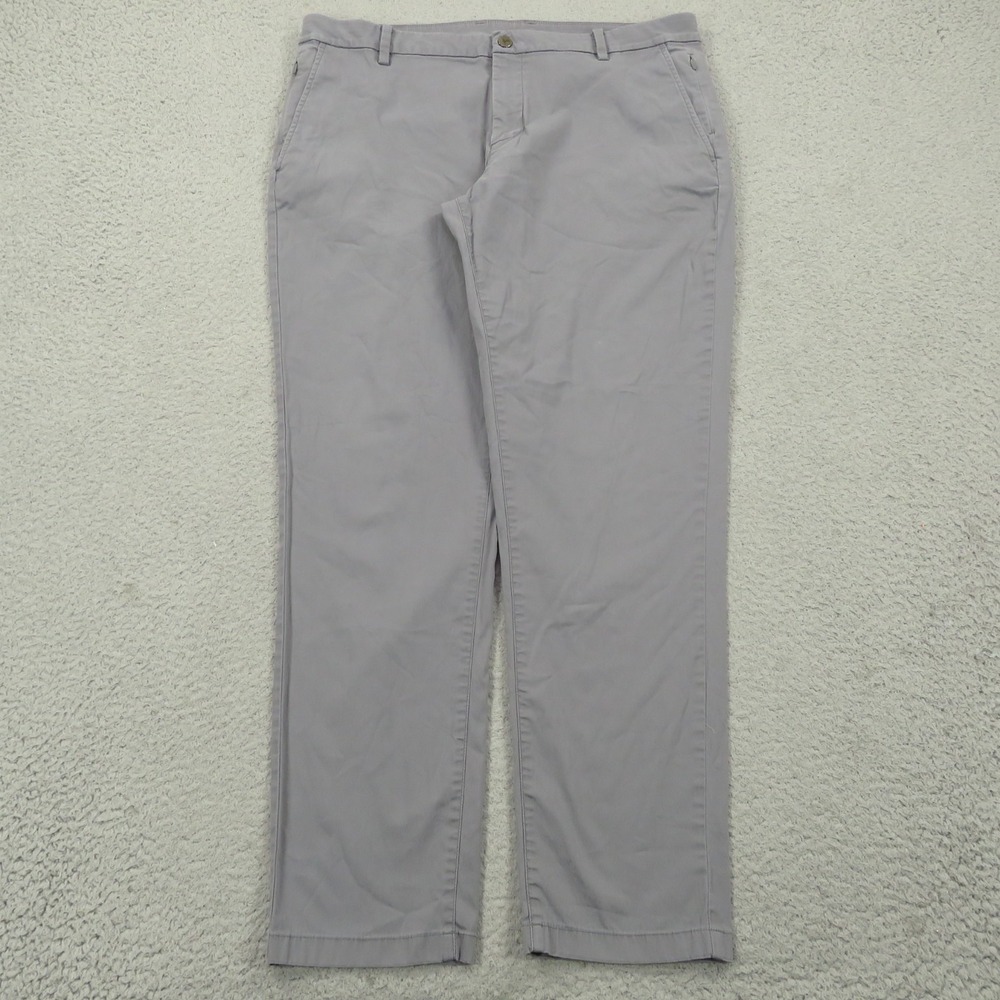 Birddogs Pants Men 38x32 Stretch Khakis Grey Linerless Performance Office Chino